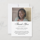 Vielen Dank Custom Beuneral Foto Beileid Trauerver Dankeskarte (Vorderseite)