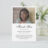 Vielen Dank Custom Beuneral Foto Beileid Trauerver Dankeskarte (Stehend Vorderseite)