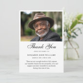 Vielen Dank Custom Beuneral Foto Beileid Trauerver Dankeskarte (Stehend Vorderseite)