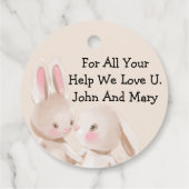 Vielen Dank, Custom Bunnies Fvor Tags Geschenkanhänger (Rückseite)