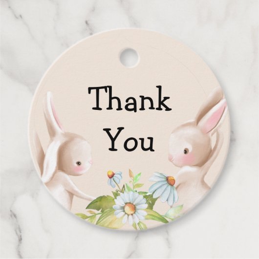 Vielen Dank, Custom Bunnies Fvor Tags Geschenkanhänger (Vorderseite)