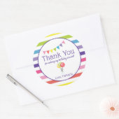 Vielen Dank Custom Candy Birthday Party Gevor Tag Runder Aufkleber (Umschlag)