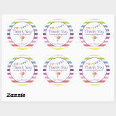 Vielen Dank Custom Candy Birthday Party Gevor Tag Runder Aufkleber (Blatt)