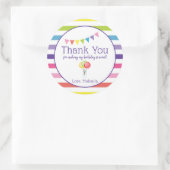 Vielen Dank Custom Candy Birthday Party Gevor Tag Runder Aufkleber (Tasche)