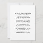 Vielen Dank Custom Foto Beerdigung Beileid Trauer Dankeskarte (Rückseite)