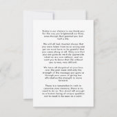 Vielen Dank Custom Funerty Foto Beileid Gkurze Einladung (Rückseite)