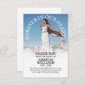 Vielen Dank Custom Funerty Foto Beileid Gkurze Einladung (Vorne/Hinten)