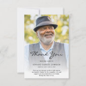 Vielen Dank Custom Funerty Foto Beileid Tribut Dankeskarte (Vorderseite)