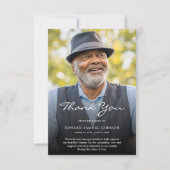 Vielen Dank Custom Funerty Foto Beileid Tribut Dankeskarte (Vorderseite)