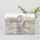 Vielen Dank, Custom Personalisiert Foto Geburtstag Dankeskarte (Stehend Vorderseite)