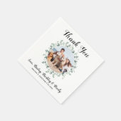 Vielen Dank Custom Pet Foto Eucalyptus Dog Wedding Serviette (Ecke)