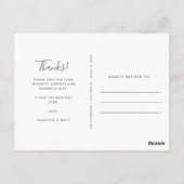 Vielen Dank Custom Wedding Foto Postkarten (Rückseite)