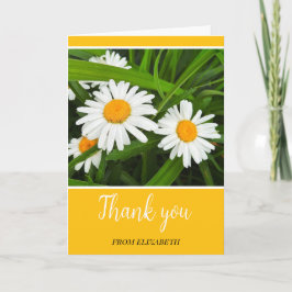 Vielen Dank, Daisies auf der gelben Custom Card Dankeskarte