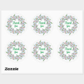 Vielen Dank Daisy Floral Wreath Sticker (Blatt)