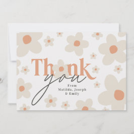 Vielen Dank daisy Terracotta natürlichen Geburtsta Einladung