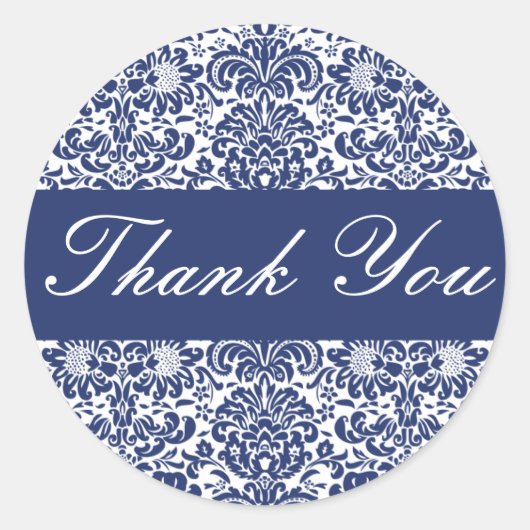 Vielen Dank, Damask Envelope Sticker Siegel (Vorderseite)