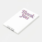 *~* Vielen Dank Dankbarkeit florale Manifestation Post-it Klebezettel (angewinkelt)