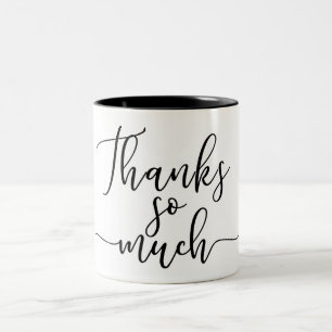 Vielen Dank Danke Moderne Schriftart Zweifarbige Tasse