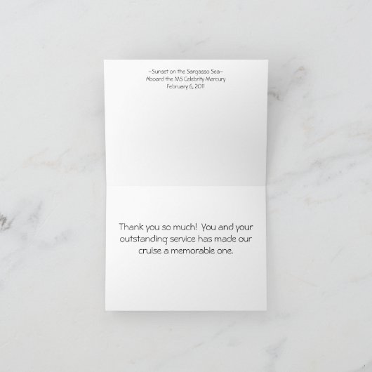 Vielen Dank Dankeskarte (Innenseite)