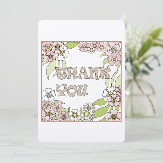 Vielen Dank Dankeskarte (Stehend Vorderseite)