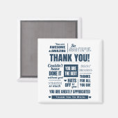 Vielen Dank, Dark Blue Message Magnet (Vorderseite/Rückseite)