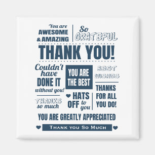 Vielen Dank, Dark Blue Message Magnet