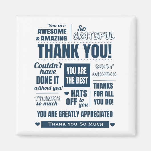 Vielen Dank, Dark Blue Message Magnet (Vorne)