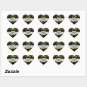 Vielen Dank, Dark Silver Liebe Heart Sticker (Blatt)