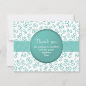 Vielen Dank: Das 80. Aquamarin/weiß-Tageszahlmuste (Vorderseite)