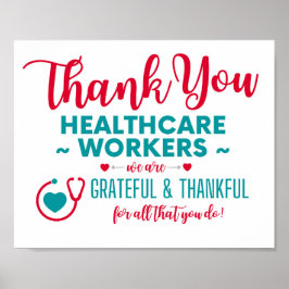 Vielen Dank, das Healthcare Workers Poster