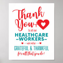 Vielen Dank, das Healthcare Workers Poster