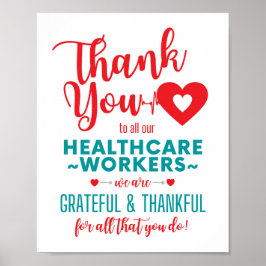 Vielen Dank, das Healthcare Workers Poster