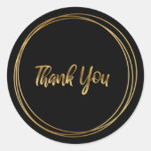 Vielen Dank, dass die goldenen Ringe schwarz sind Runder Aufkleber (Vorderseite)