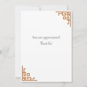 Vielen Dank, dass Ihr Kartenfallen Foliage Dankeskarte (Rückseite)