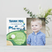 Vielen Dank, dass Ihr Kartenloch in einem Golf Geb Einladung (Stehend Vorderseite)