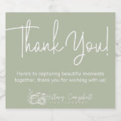 Vielen Dank, dass Ihr Kunde Geschenk Personalisier Schaumweinetikett (Einzelnes Label)