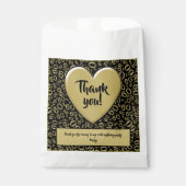 Vielen Dank, dass Sie 60. Zufallszahlenmuster Schw Geschenktütchen (Vorderseite)