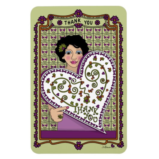 Vielen Dank, dass Sie_A_4x6 Kühlschrank Magnet (Vertikal)