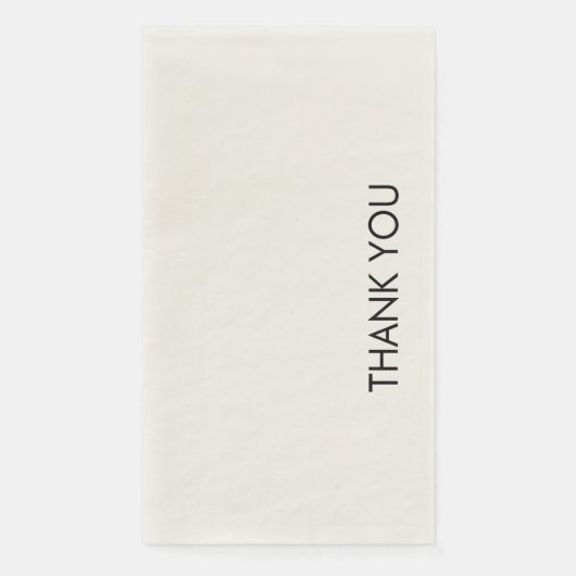 Vielen Dank, dass Sie anpassbare Text einfache Vor Serviette (Vorderseite)