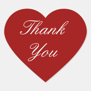 Vielen Dank, dass Sie Aufkleber auf dem Roten Herz