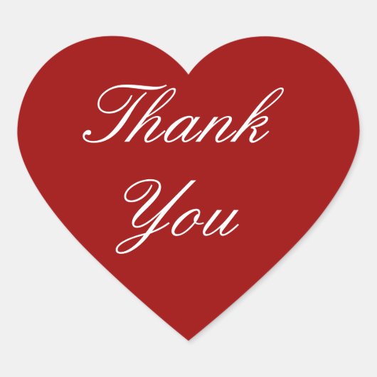 Vielen Dank, dass Sie Aufkleber auf dem Roten Herz (Vorderseite)