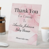 Vielen Dank, dass Sie Baby Pink Bow Duschkopf Schi Sockelschild (In Situ)