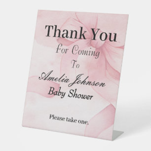 Vielen Dank, dass Sie Baby Pink Bow Duschkopf Schi Sockelschild