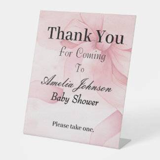 Vielen Dank, dass Sie Baby Pink Bow Duschkopf Schi Sockelschild