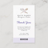 Vielen Dank, dass Sie backen Marmor Floral Wasserf Visitenkarte (Vorderseite)