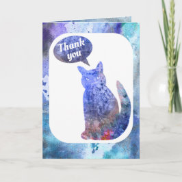 Vielen Dank, dass Sie blau und weiß sind Wasserfar Dankeskarte