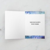 Vielen Dank, dass Sie blau und weiß sind Wasserfar Dankeskarte (Innenseite)