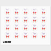 Vielen Dank, dass Sie Butterfly Round Stickers (Blatt)