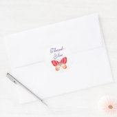 Vielen Dank, dass Sie Butterfly Round Stickers (Umschlag)