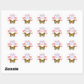 Vielen Dank, dass Sie Butterfly Round Stickers (Blatt)